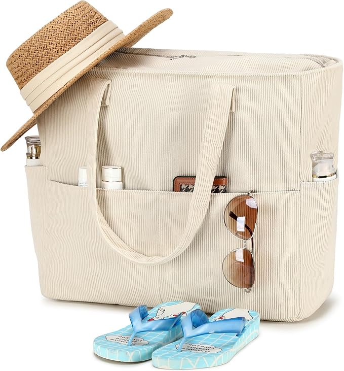 Beach Pool Bags Tote for Women Ladies Large Gym Tote Carry On Bag - Image 9