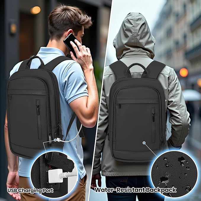 Business Backpack for Men Lightweight Commute Laptop Backpack Anti-Theft Water - Image 4