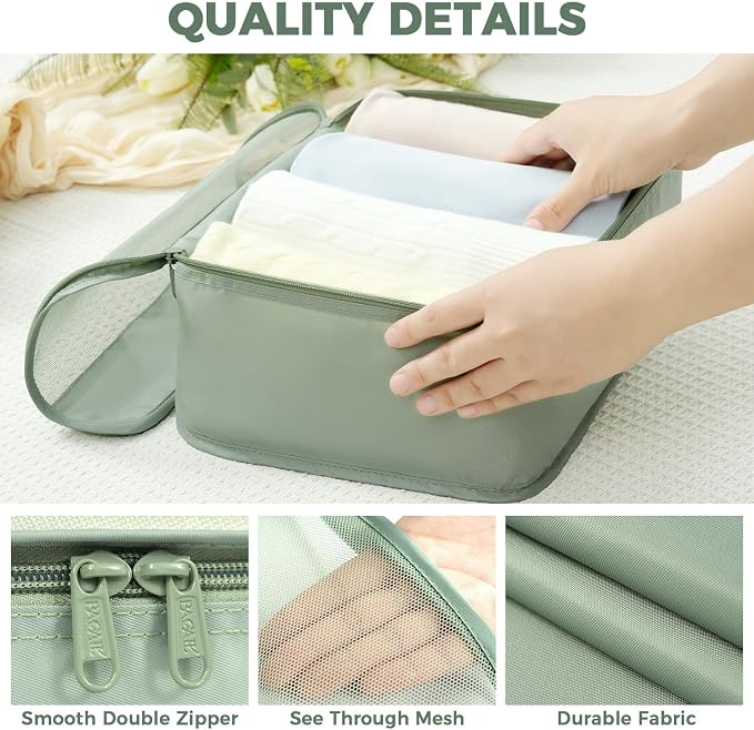 BAGAIL 9 Set Packing Cubes Luggage Packing Organizers - Image 6