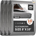 Tarps Heavy Duty Waterproof 8x10 Feet, 10Mil Multipurpose Poly Tarp Cover by RAINDEWAY