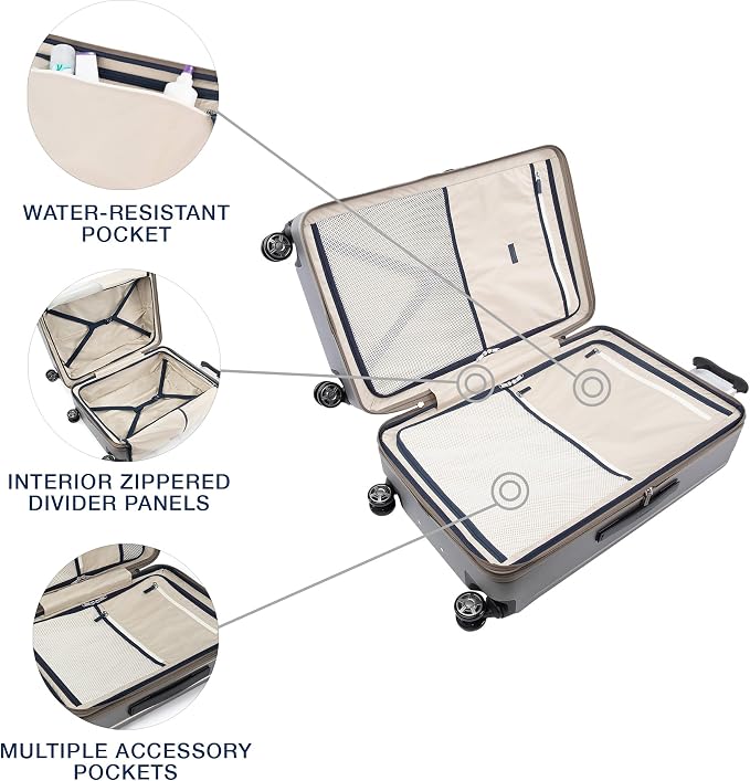 Travelpro Platinum Elite Hardside Expandable Checked Luggage, 8 Wheel Spinner - Image 5