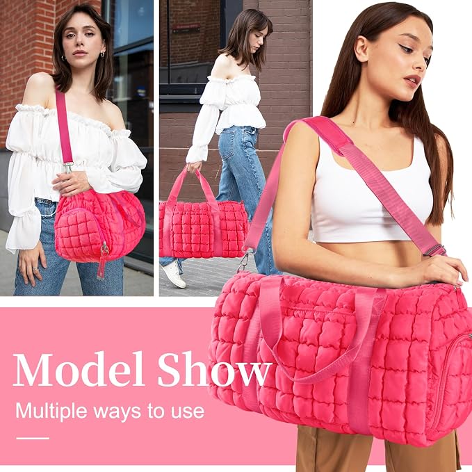 Quilted Travel Duffle Bag Gym Bag - Image 4