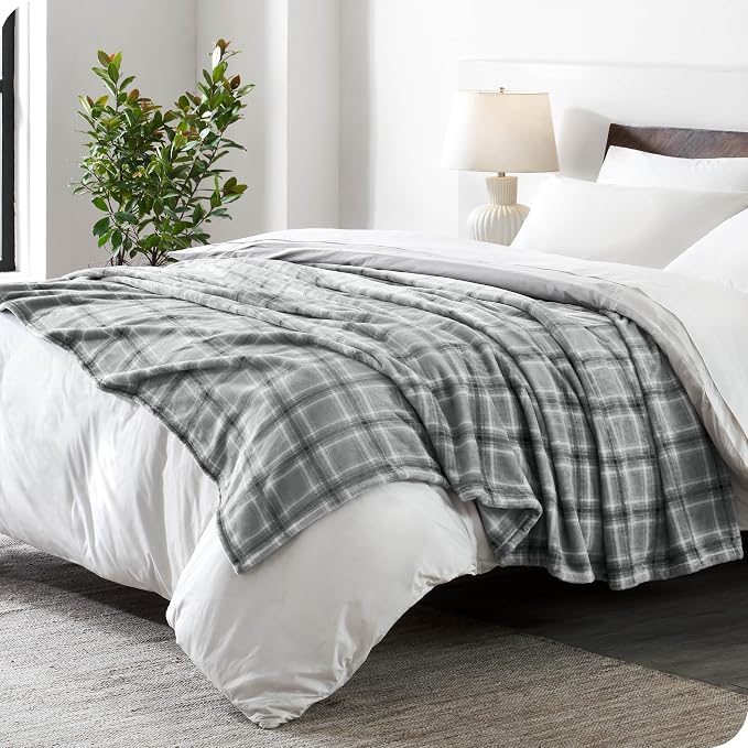 Bare Home Textured Fleece Blanket - Image 2