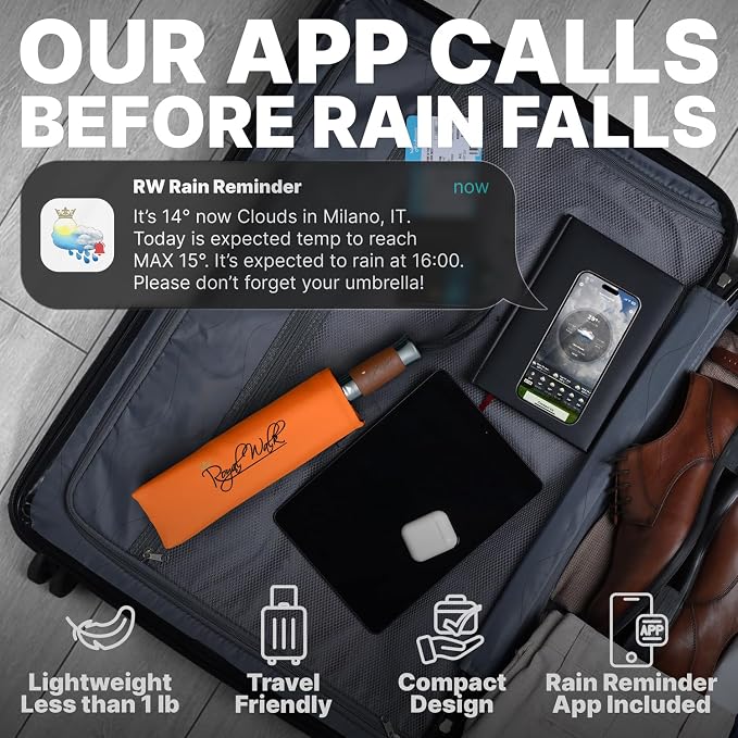 Royal Walk Windproof Folding Travel Umbrella Compact and Strong Luxurious Real - Image 6