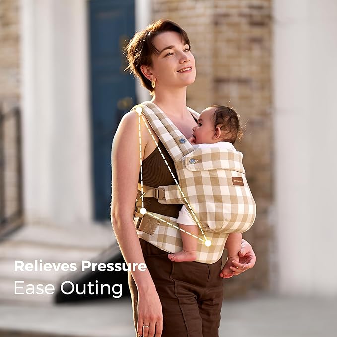 Momcozy Baby Carrier with Natural Cotton Linen, Built to Last, Ergonomic Design - Image 4