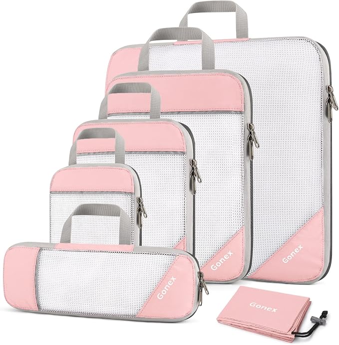 Compression Packing Cubes, Gonex Extensible Storage Mesh Bags Organizers by Gonex