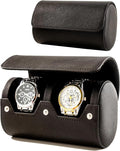 MR.OKAY 2 Watch Travel Case- Classic Leather Watch Case by MR.OKAY
