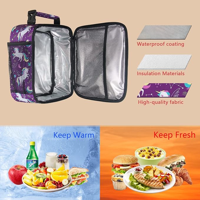 Hap Tim Lunch Box Insulated Lunchbox Mini Lunch Bag Thermal Meal Tote Kit - Image 5