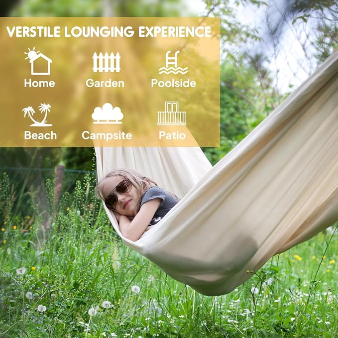 ANYOO Cotton Hammock Portable Camping Hammocks - Image 4