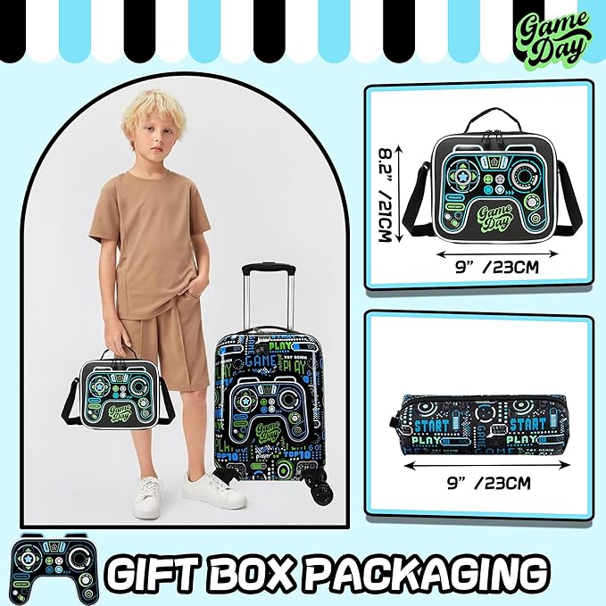 Kid’s Luggage Set 5 Piece Suitcase Set 16’’ Hardside Luggage - Image 4