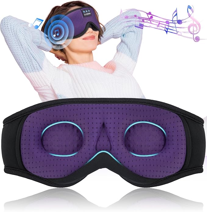 LC-dolida Sleep Mask with Bluetooth Headphones Bluetooth Sleep Mask Sleep by LC-dolida