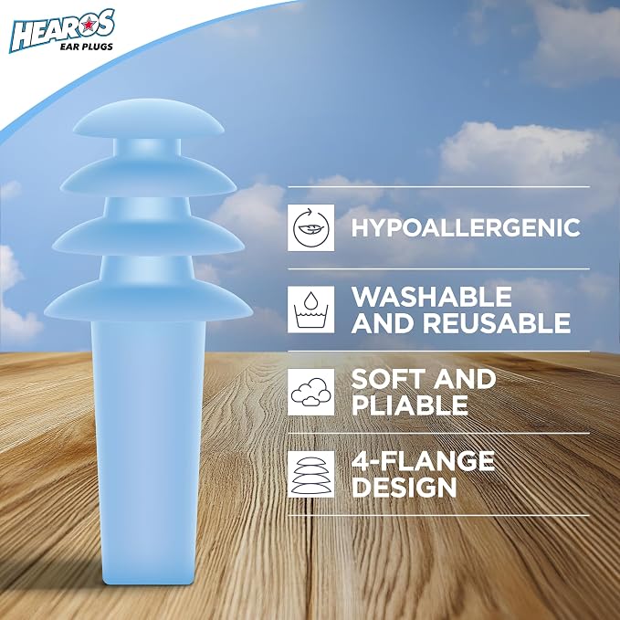 HEAROS AirPlugs Airline Pressure Reducing Earplugs, 1 Pair + Free Case - Image 6