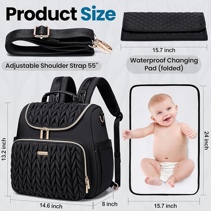 4 in 1 Convertible Diaper Bag Backpack, Waterproof Baby Diaper Bag - Image 2