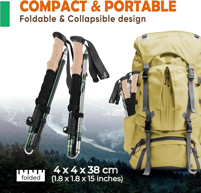 Trekology Trek-Z Collapsible Hiking & Trekking Poles - Image 2