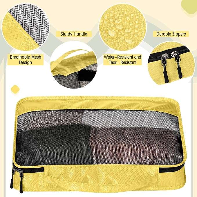5 Pcs Packing Cubes for Suitcase Large Travel Cubes Carry on Luggage Organizer - Image 3