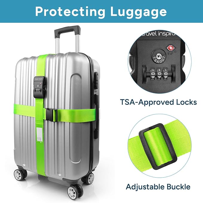 Luggage Straps with TSA Lock, Travel Belt - Image 3