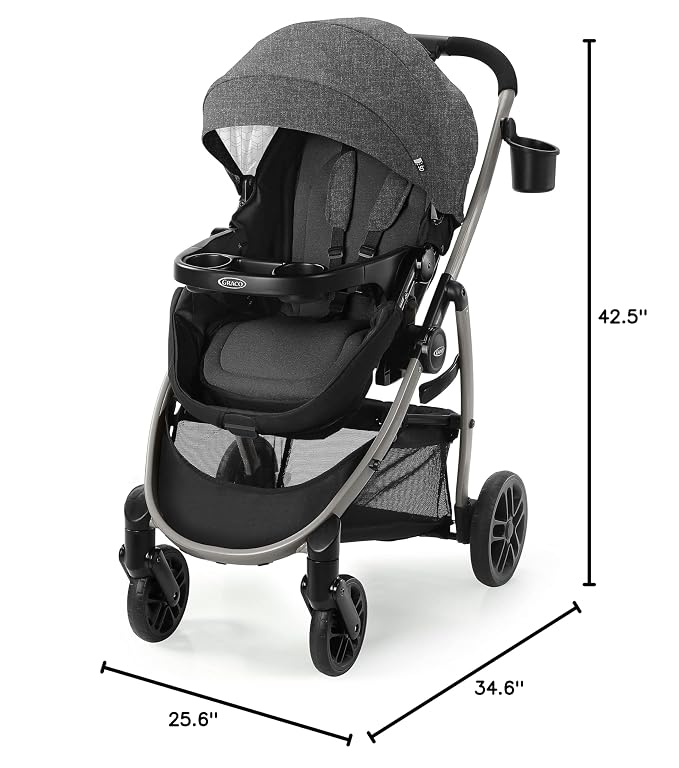 Graco Redmond Modes Pramette Stroller, 3-in-1 Convertible: Car Seat Carrier - Image 8