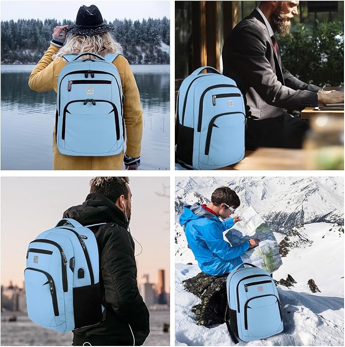 Laptop Backpack, Business Travel Anti Theft Slim Durable Laptops Backpack - Image 7