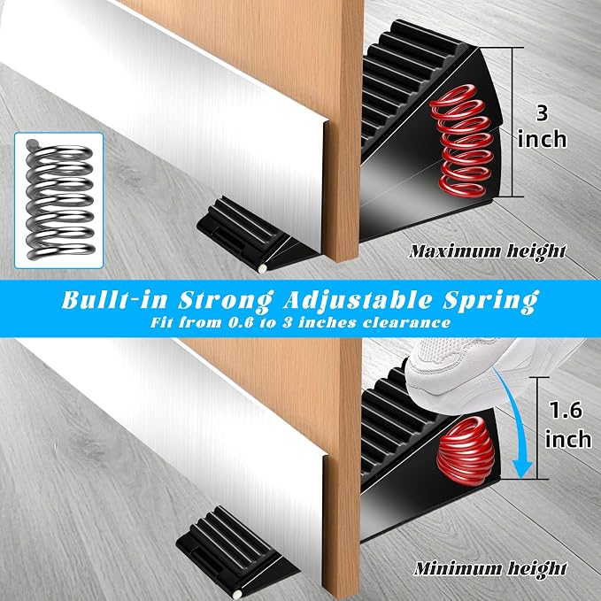 Large Heavy Duty Door Stoppers, Premium Spring Door Stopper - Image 3