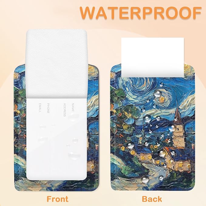 Starry Night Swirl 3 Pack PU Leahter Luggage Tag - Image 3