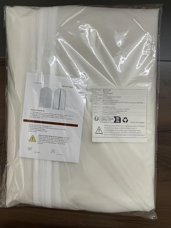 Suit Bags for Closet Storage Garment Bag 24''X40'' Clear Garment Bags for - Image 8