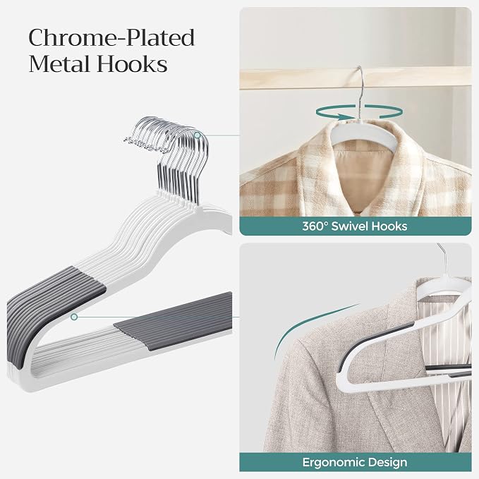 SONGMICS Clothes Hangers, Space-Saving, 0.2 Inches Thick, 17.7 Inches Wide - Image 6