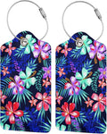 Set of 2 Luggage Tag for Suitcases Tie dye PU Leather Luggage Tag by OMXNAQZ