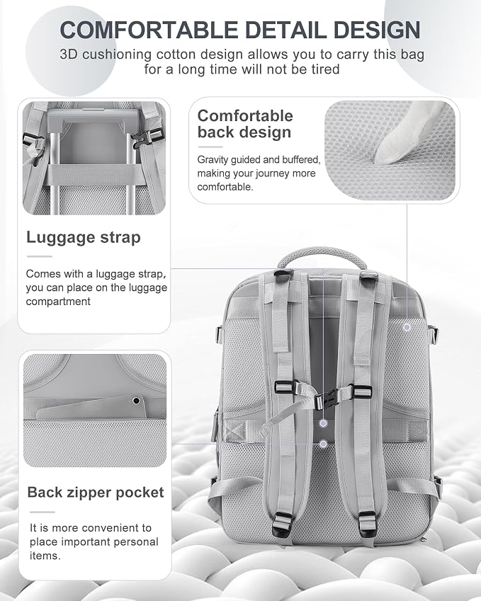 coowoz Large Travel Backpack Carry On - Image 4