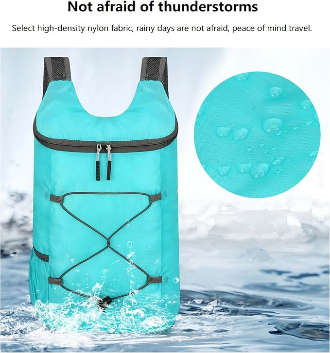 16L Hiking Daypack Lightweight Foldable Travel Backpack Water Repellent Camping - Image 4