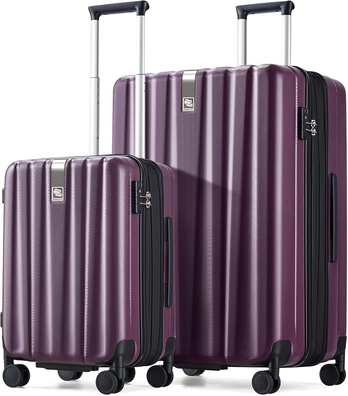 Hanke Expandable Hard Shell Luggage Sets 2 piece Carry on Luggage by Hanke