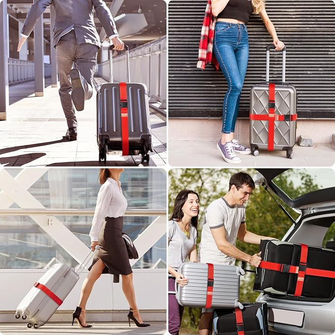 Travel Inspira Luggage Straps for Suitcases, Adjustable Suitcase Strap - Image 7