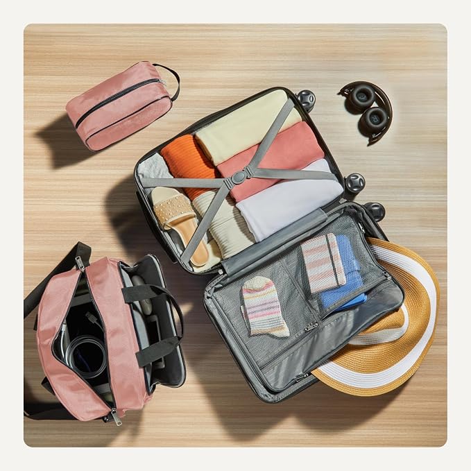 Amazon Basics 3-Piece Luggage Set, Including Carry-On Luggage, and 10" Compact - Image 4