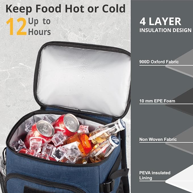 Tactical Backpack Cooler, 25L Cooler Backpack Insulated Leak-Proof, Heavy Duty - Image 4