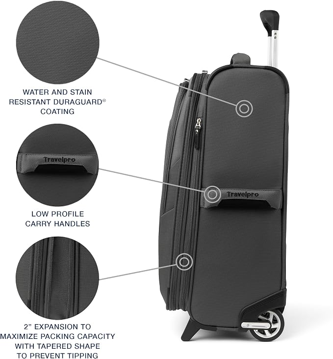 Travelpro Maxlite 5 Softside Expandable Upright 2 Wheel Carry on Luggage - Image 5
