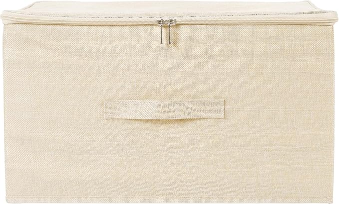 ANMINY 3PCS Storage Bins with Zipper Lids 51.9 Qt Lidded Fabric Storage Boxes - Image 8