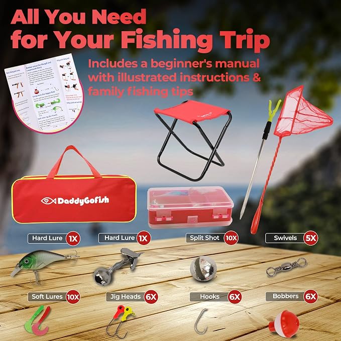 DaddyGoFish Kids Fishing Pole - Image 2
