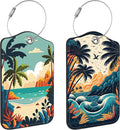 Tropical Beach at Sunset Luggage Tags by Unknown