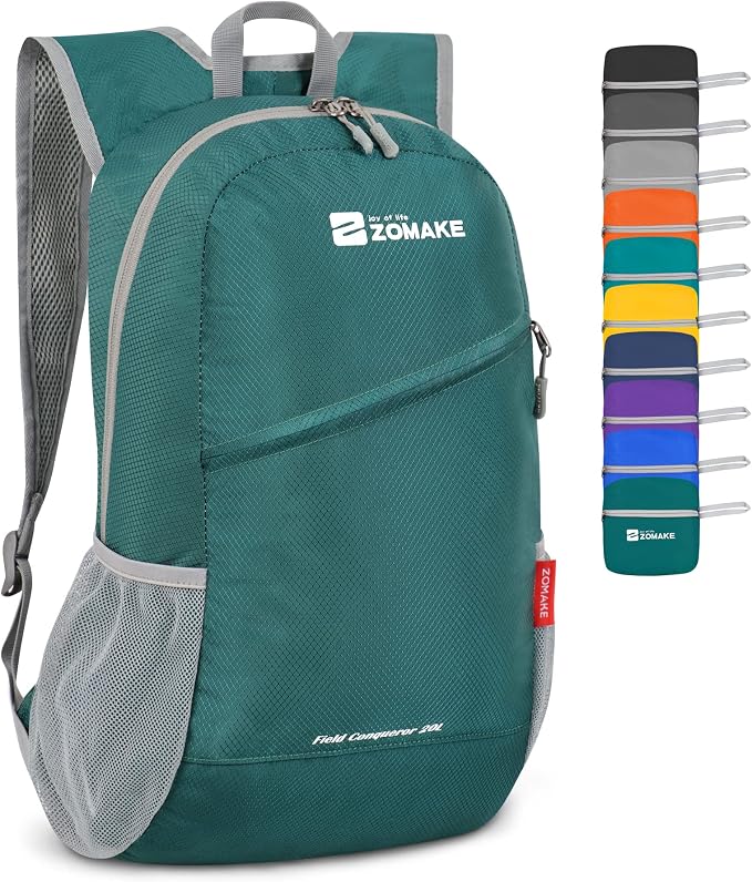 ZOMAKE Lightweight Packable Backpack 20L, Foldable Backpacks Small Daypack by ZOMAKE