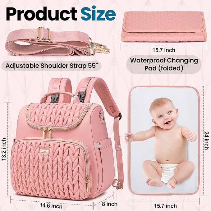 4 in 1 Convertible Diaper Bag Backpack, Waterproof Baby Diaper Bag - Image 2