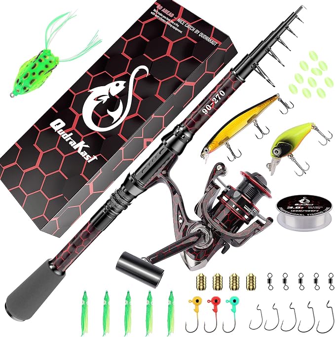 Fishing Rod and Reel Combos, Unique Design by QudraKast