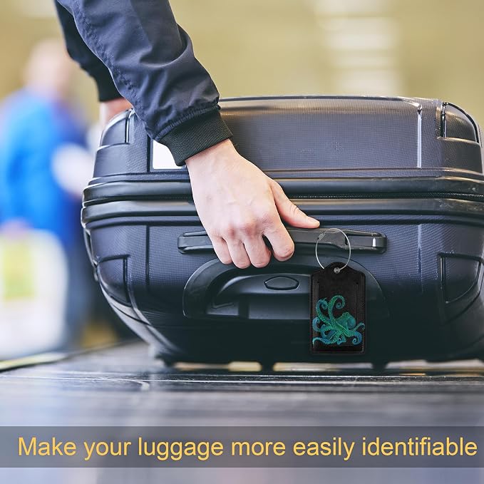2 Pack PU Leahter Luggage Tag - Image 6