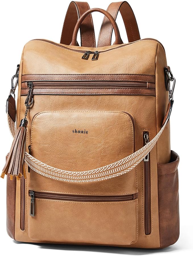 Shrrie Vegan Leather Laptop Backpack by Shrrie