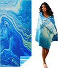 Microfiber Lightweight Beach Towel Sand Free Quick Dry Absorbent Thin Compact by WIDDONEN