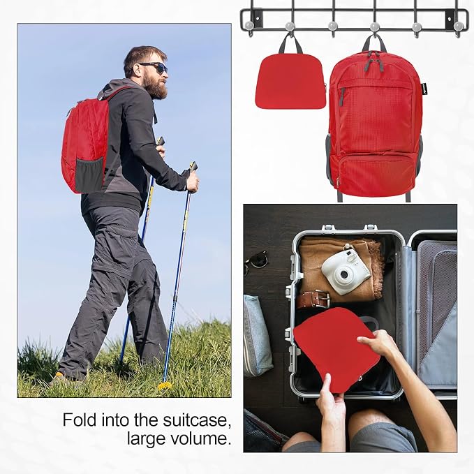 HOLYLUCK 20L lightweight packable Hiking Daypack Foldable Backpack - Image 6