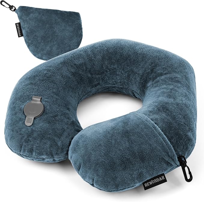 Rewondah Neck Pillows for Travel, Inflatable Travel Pillow, Inflatable Neck by Rewondah