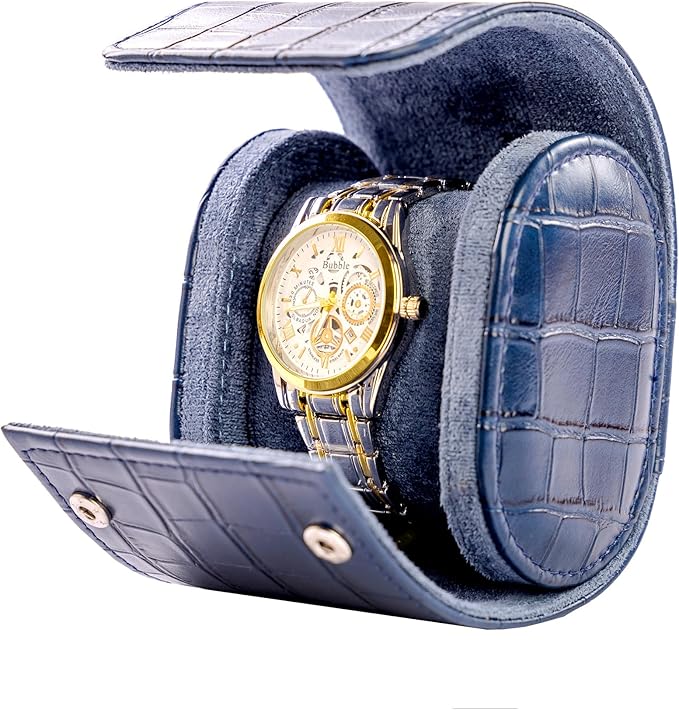 MR.OKAY Single Watch Travel Case-Classic Leather Watch Case by MR.OKAY