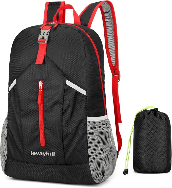 25L Hiking Backpack Foldable Sports Daypack Camping Collapsible Bag Water by Levayhill