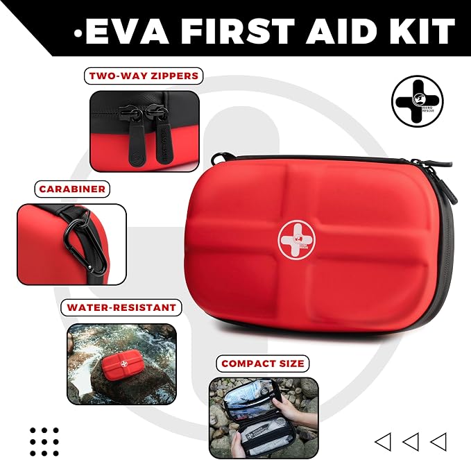 RHINO RESCUE EVA First Aid Kit, Small Waterproof Portable Emergency Hiking - Image 2
