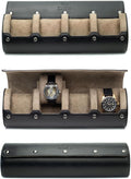 Watch Roll Travel Case 4 slots – Leather Watch Case Storage by MirageLuxuryTravel