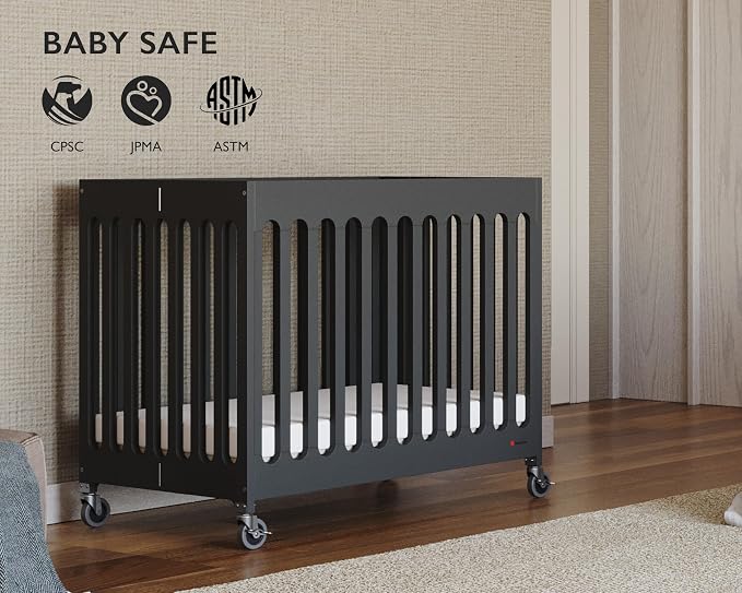 Foundations Boutique Folding Mini Baby Crib - Image 6